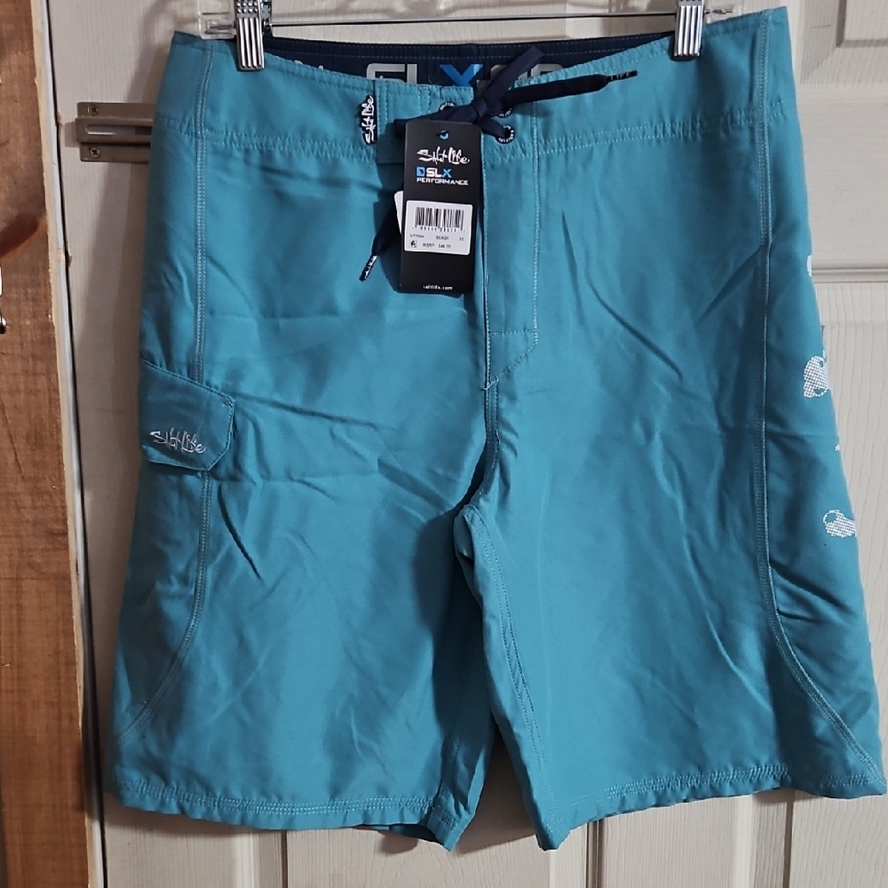 Salt Life Men’s Stealth Bomberz SLX-QD Boardshorts: SEA GREEN: NEW WITH TAGS: 32